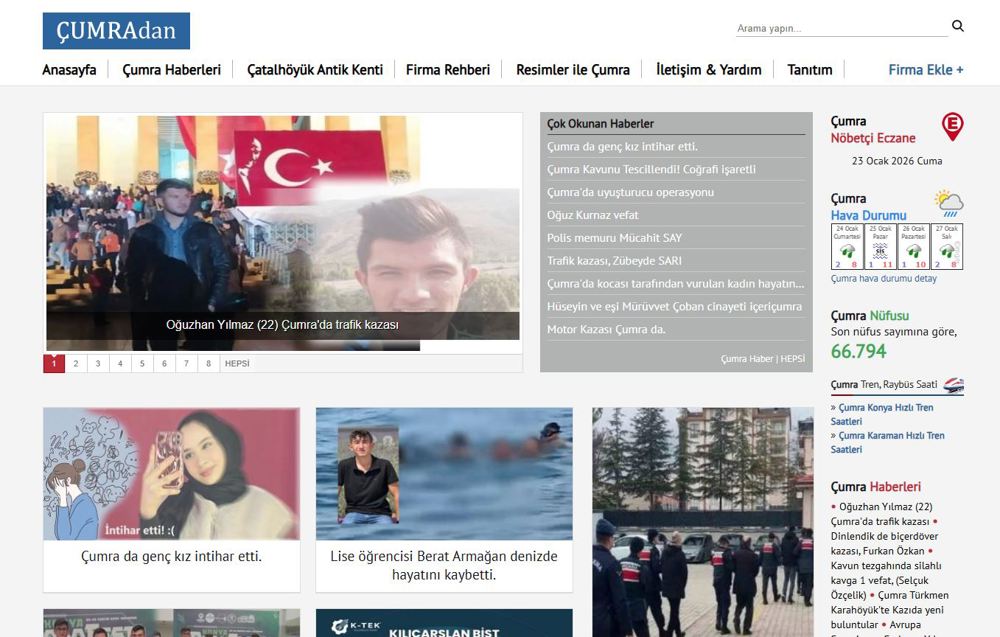 Çumra Haberler, www.cumradan.com
