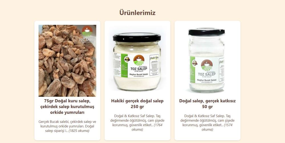 Doğal salep, bucak salebi